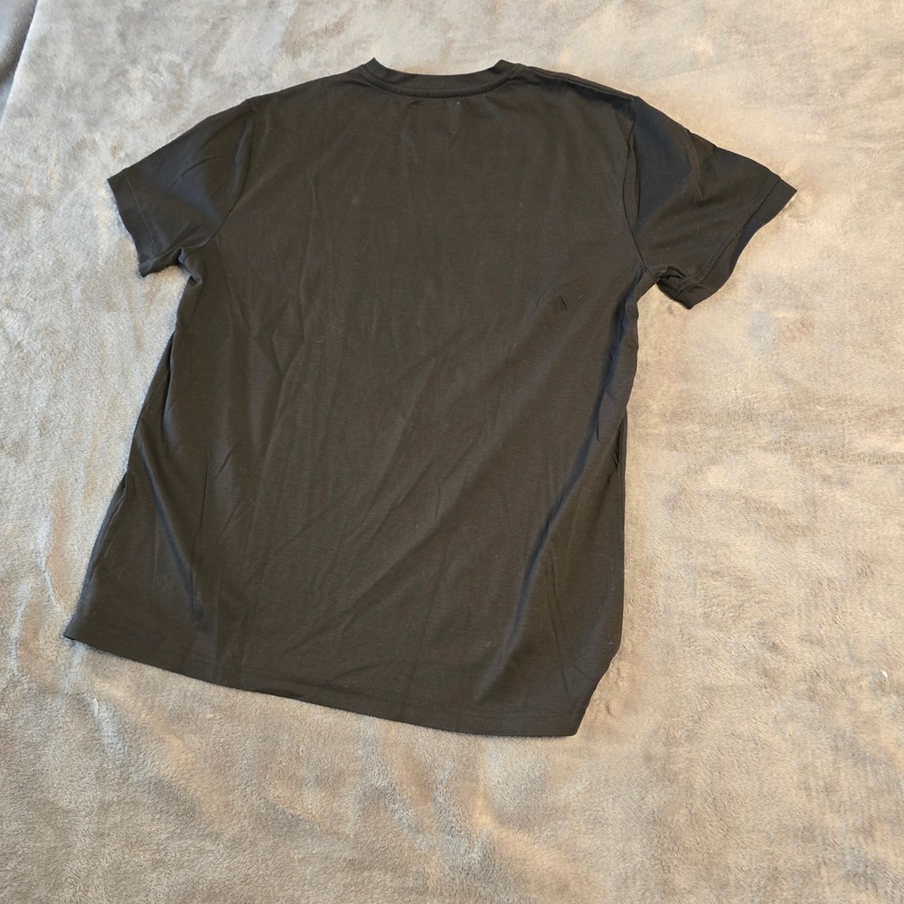 Raith Black Cotton T-Shirt Men M Minimalist Basic Casual Streetwear‎ Tee Comfort - Picture 5 of 11